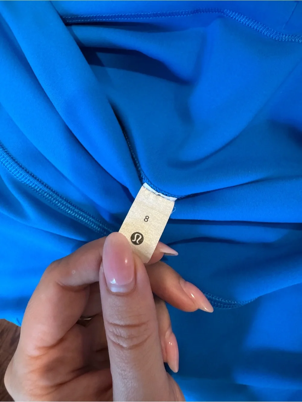 lululemon athletica Bright Blue High-Neck Active Crop & Bike Shorts Set